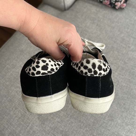 Madewell Genuine Suede Leather Aninal Print Sidewalk Sneakers - Picture 4 of 8